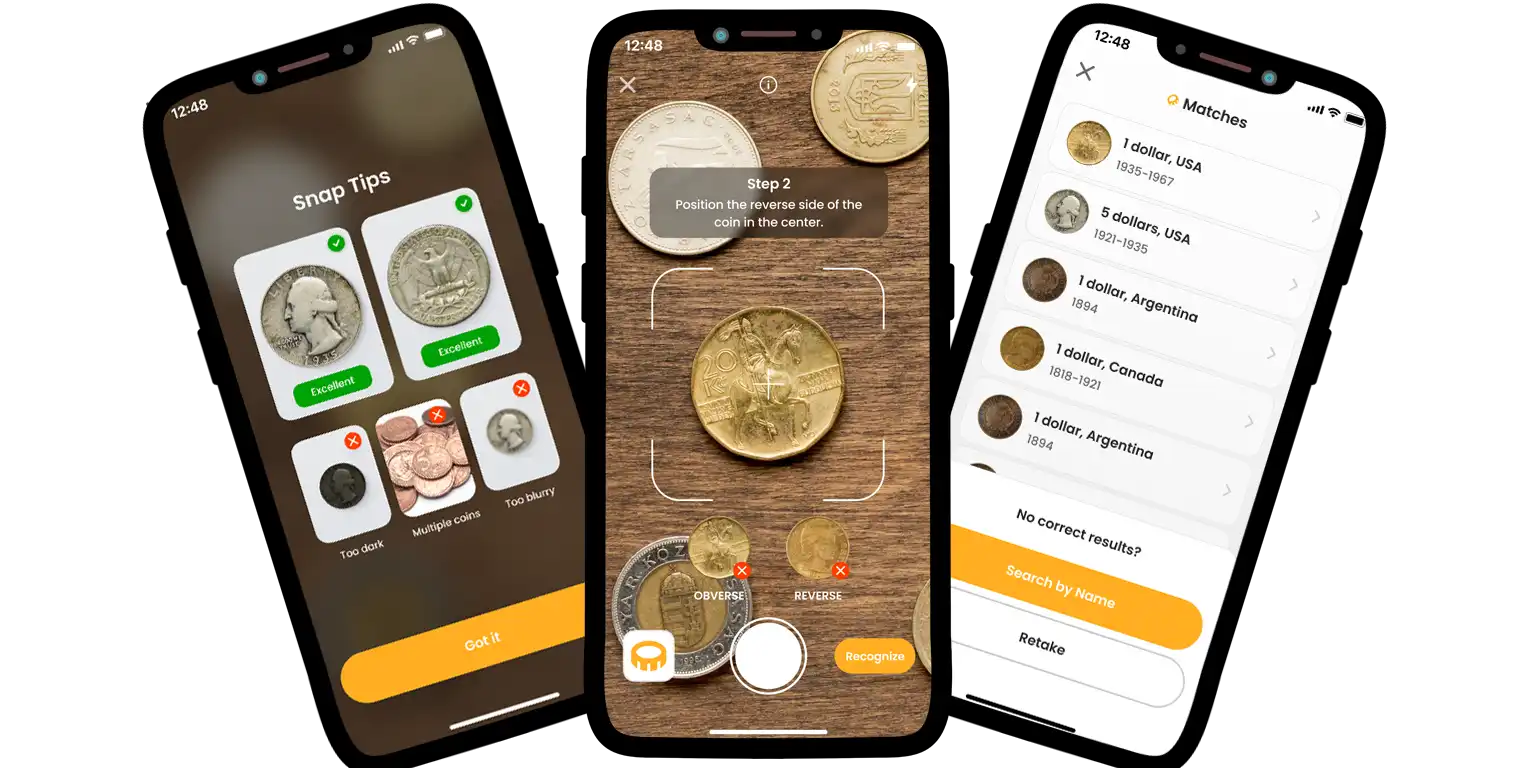 Coin ID Scanner interface.